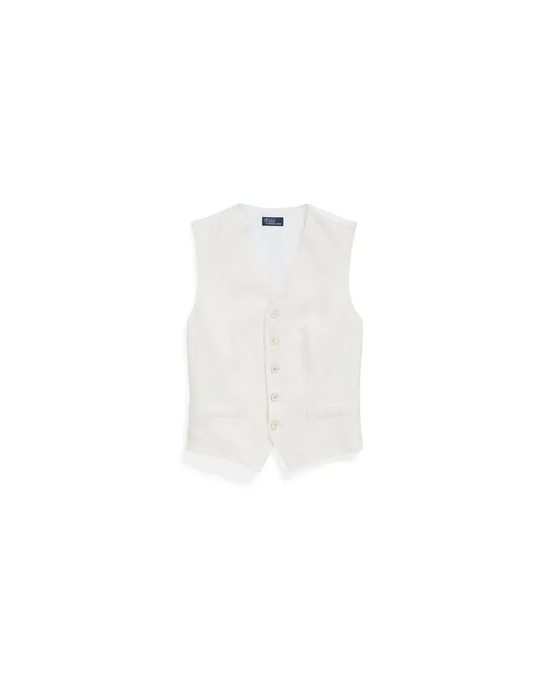Ralph Lauren LINEN-FRONT VEST  - ANZÜGE und CO-ORDS - Couture-Westenauf YOOX.COM Weiß