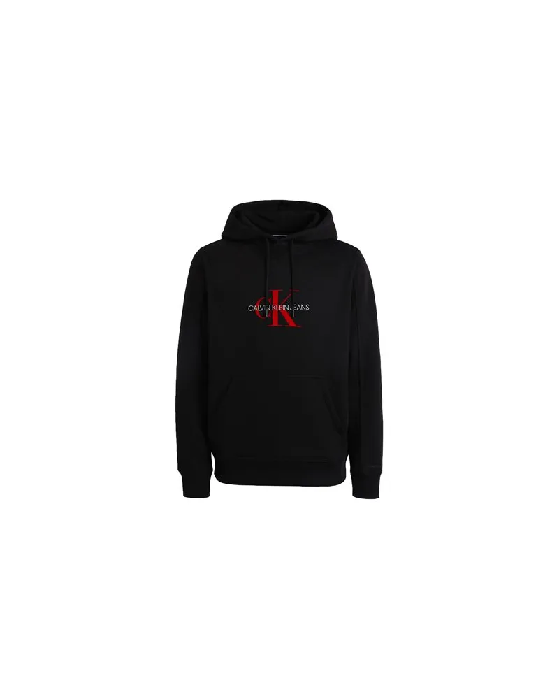 Calvin Klein ARCHIVAL MONOGRAM FLEECE - TOPS - Sweatshirtsauf YOOX.COM Schwarz