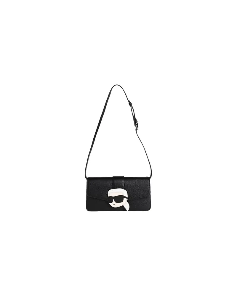 Karl Lagerfeld K/IKONIK 2.0 LEA FLP SB GRAINY  - TASCHEN - Schultertaschenauf YOOX.COM Schwarz