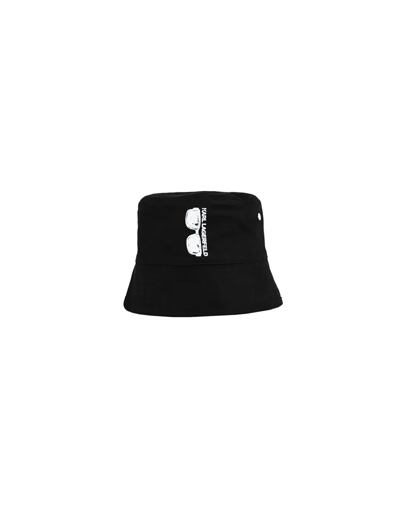 Karl Lagerfeld K/ELEMENTS REVERSIBLE BUCKET  - ACCESSOIRES - Mützen & Hüteauf YOOX.COM Schwarz