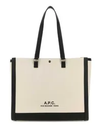 A.P.C. Schultertasche Cremeweiß