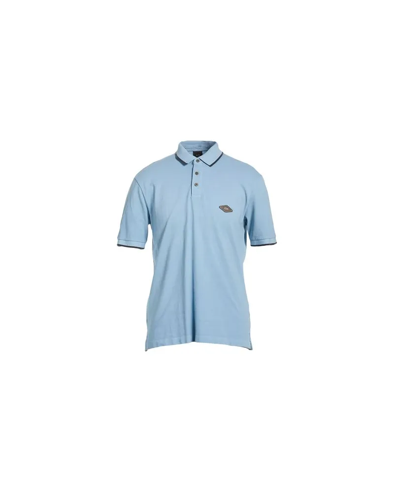 Armani Exchange TOPS - Poloshirtsauf YOOX.COM Himmelblau