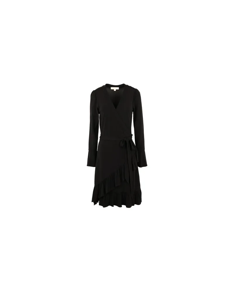 Michael Kors ELV SOLID WRAP DRS   - KLEIDER - Midi-Kleiderauf YOOX.COM Schwarz