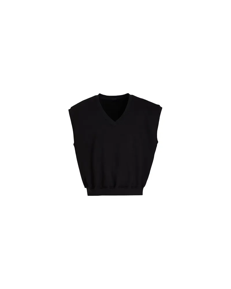 8 by Yoox ORGANIC COTTON VEST  - TOPS - Sweatshirtsauf YOOX.COM Schwarz