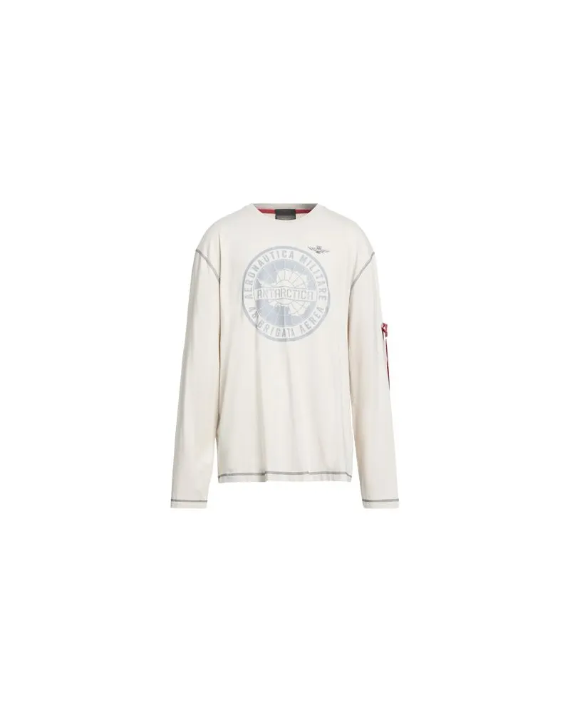 Aeronautica Militare TOPS - T-shirtsauf YOOX.COM Cremeweiß