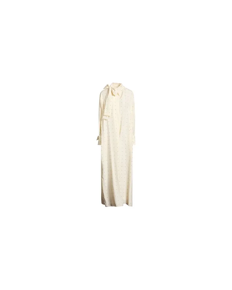 Róhe KLEIDER - Maxi-Kleiderauf YOOX.COM Cremeweiß