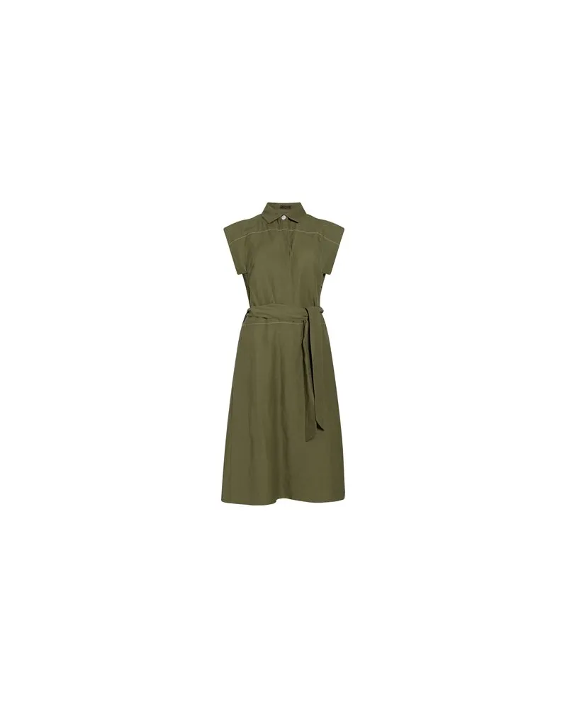 MOORER KLEIDER - Midi-Kleiderauf YOOX.COM Militärgrün