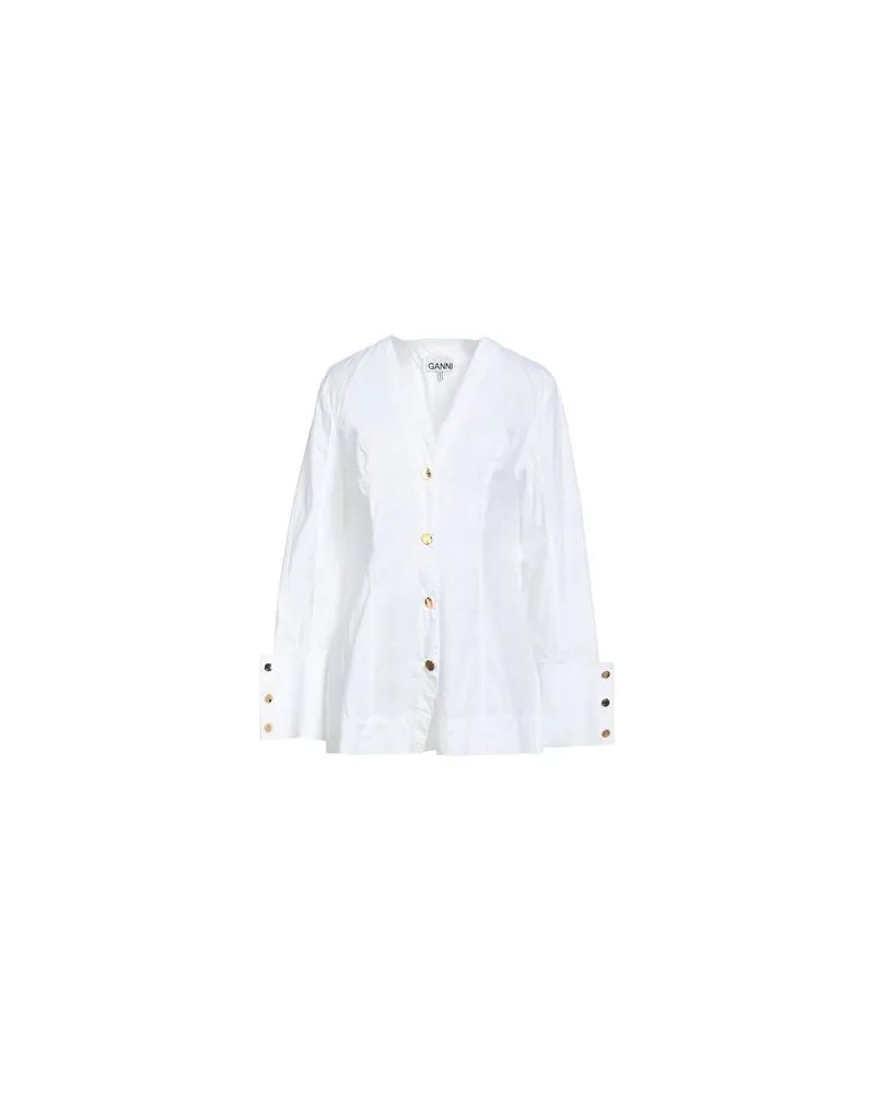 Ganni TOPS - Hemdenauf YOOX.COM Weiß