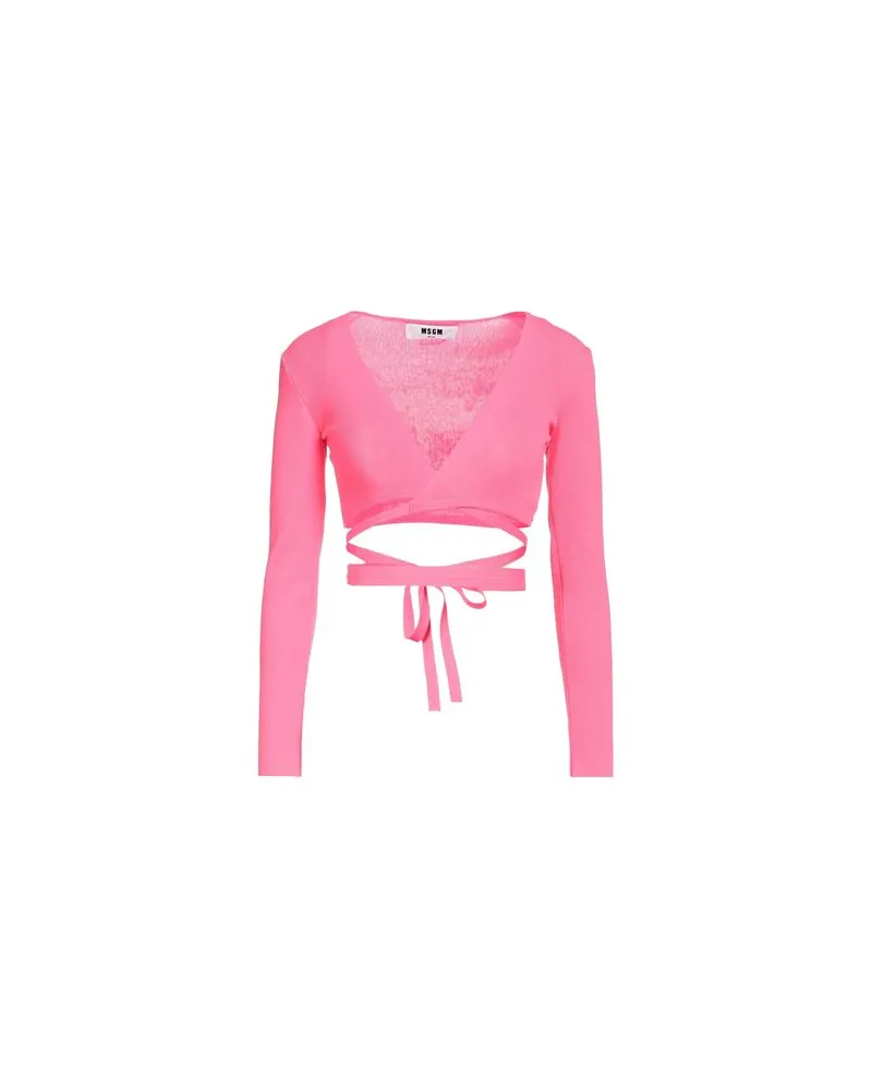 MSGM STRICKWAREN - Wickelpulloverauf YOOX.COM Fuchsia