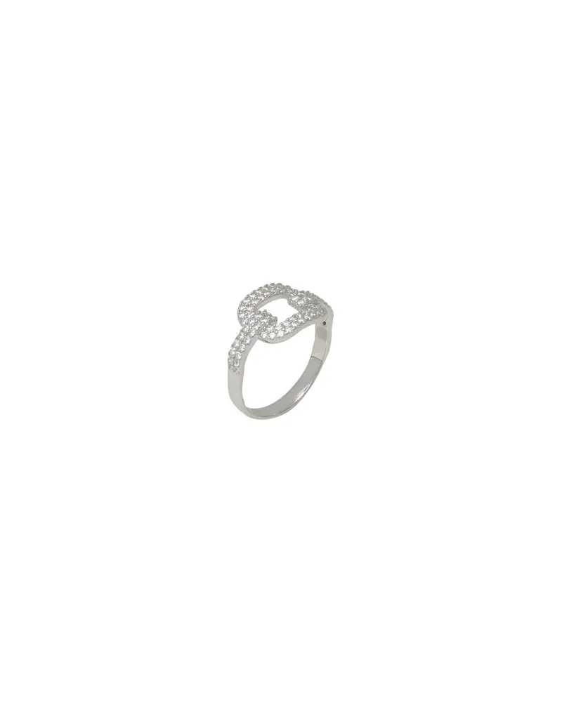 Kurshuni Link Ring   - SCHMUCK und UHREN - Ringeauf YOOX.COM Silber