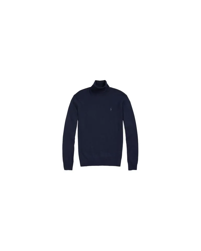 Ralph Lauren WASHABLE WOOL TURTLENECK SWEATER  - STRICKWAREN - Rollkragenpulloverauf YOOX.COM Nachtblau