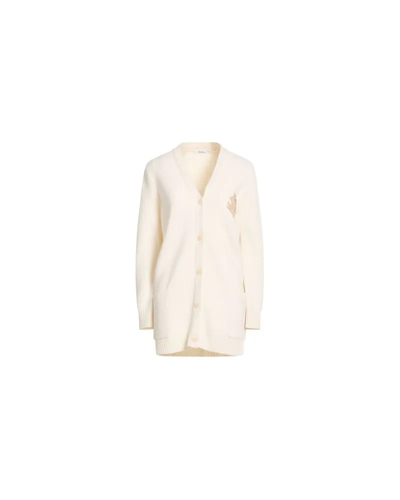 Max Mara STRICKWAREN - Strickjackenauf YOOX.COM Cremeweiß