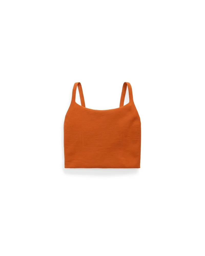 Ralph Lauren WOOL-BLEND STRAIGHT-NECK TANK TOP  - TOPS - Topsauf YOOX.COM Rostrot