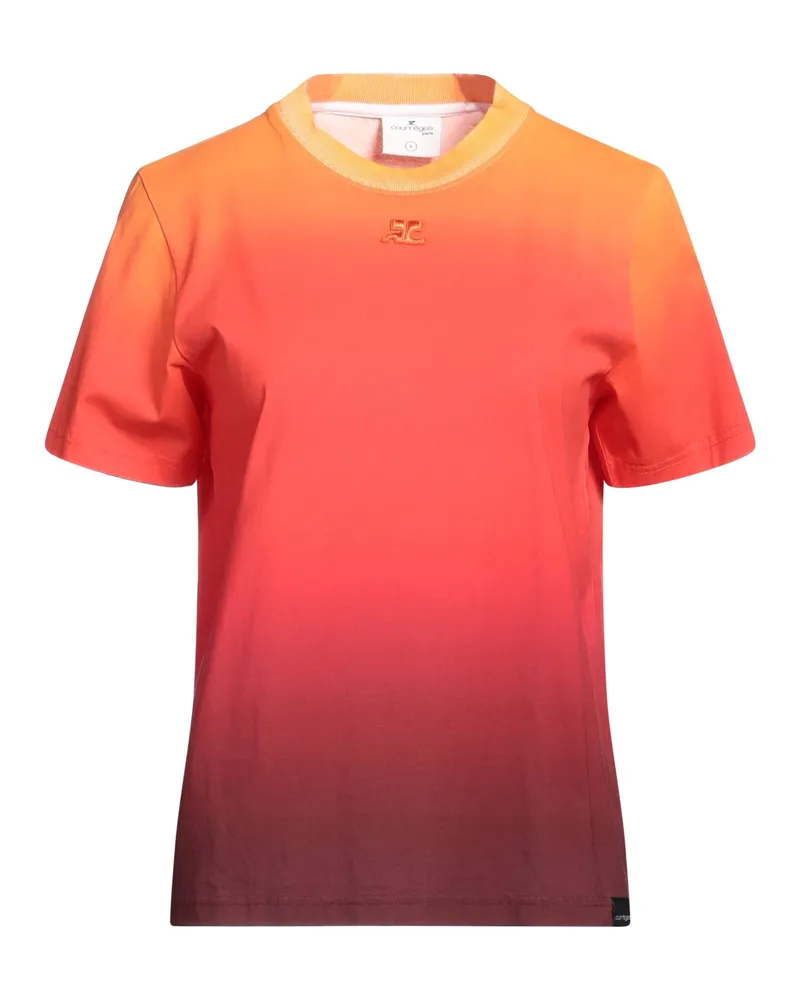 Courrèges T-shirts Orange