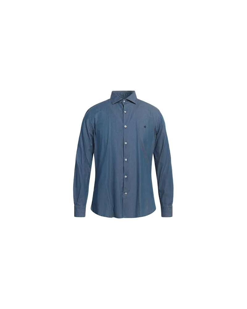 Brooksfield TOPS - Jeanshemdenauf YOOX.COM Blau