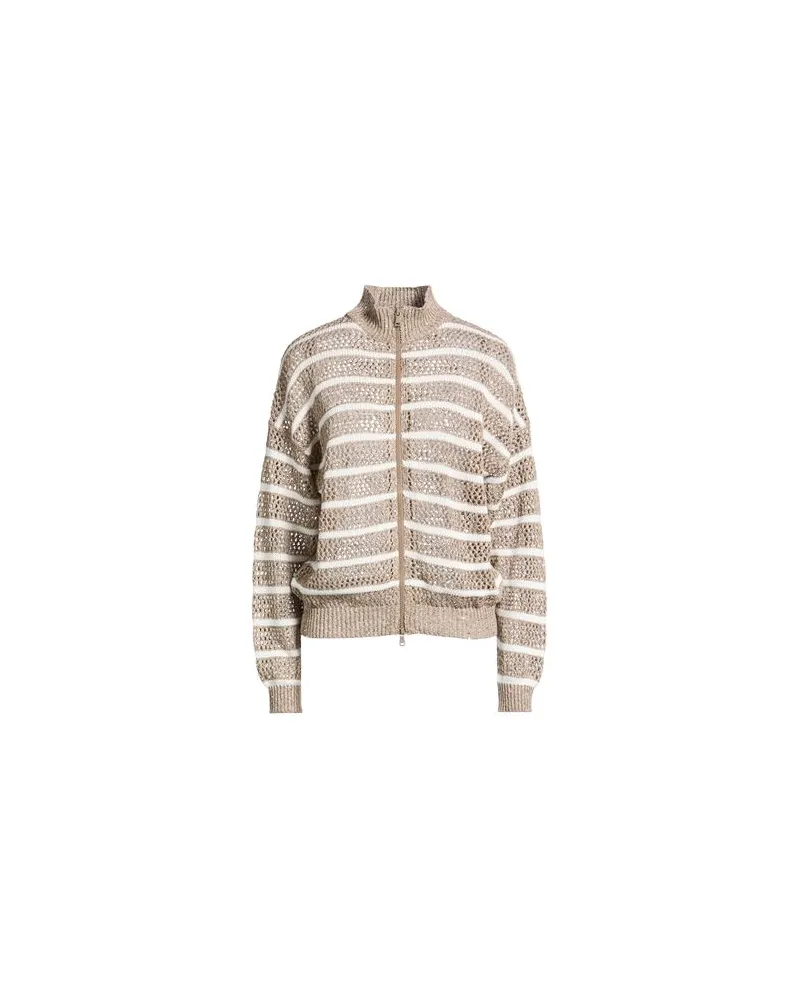 Brunello Cucinelli STRICKWAREN - Strickjackenauf YOOX.COM Hellbraun