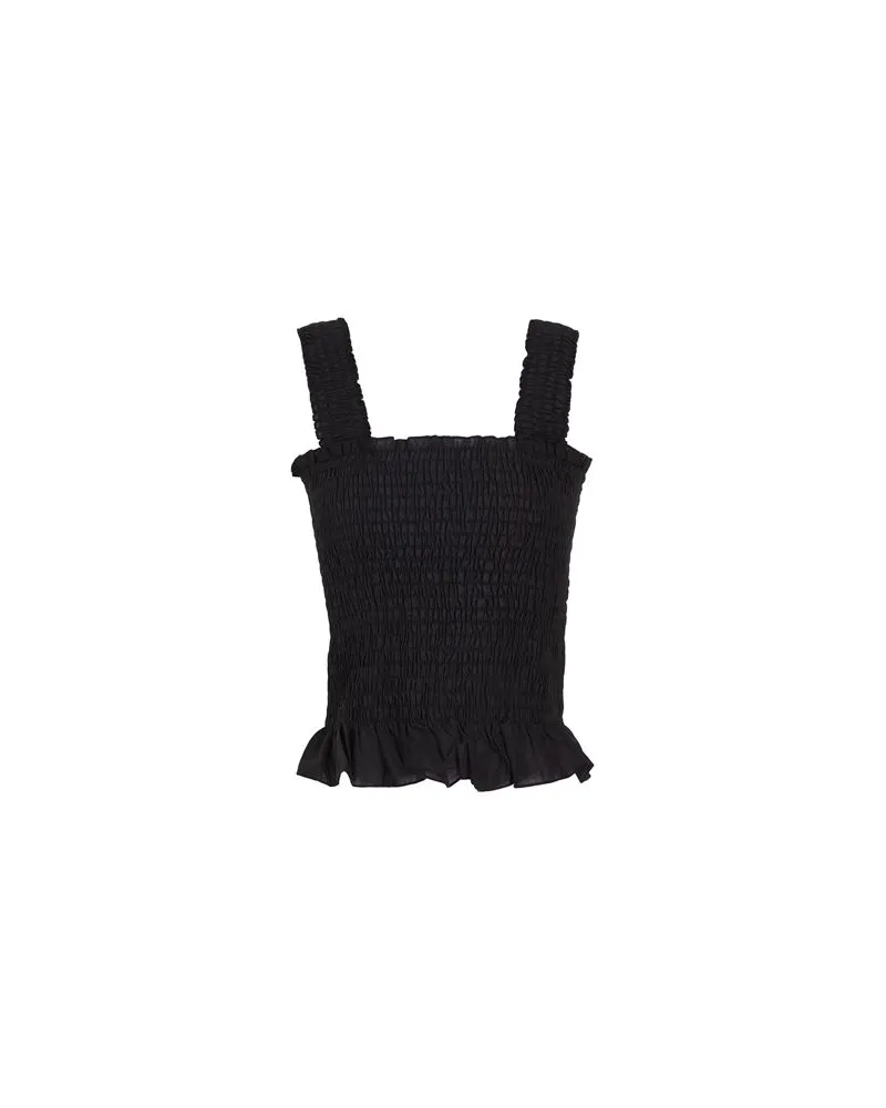 8 by Yoox SMOCK COTTON TOP  - TOPS - Topsauf YOOX.COM Schwarz