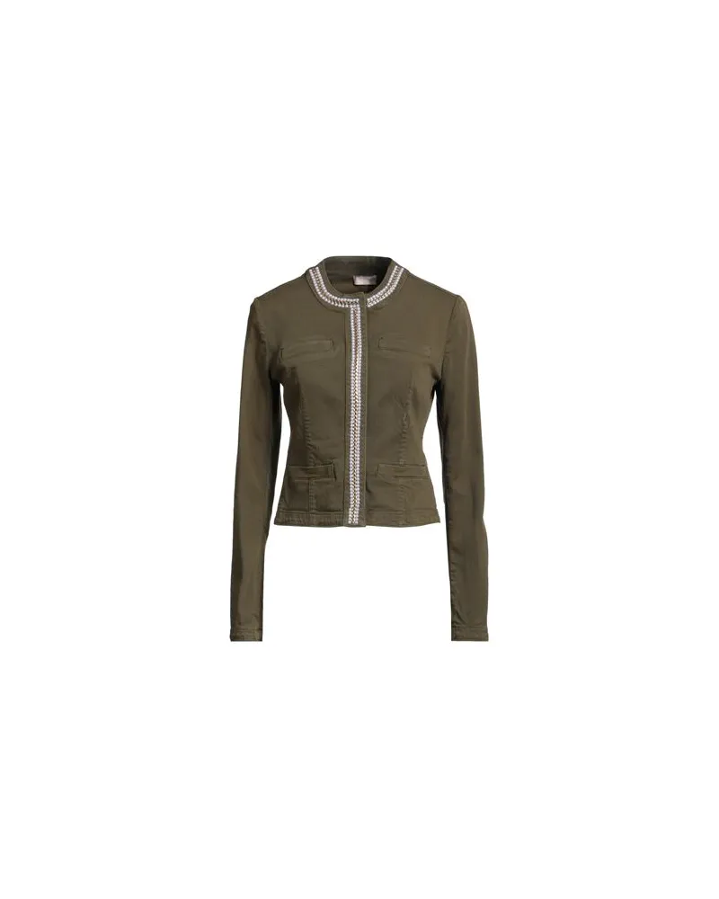 Liu Jo JACKEN & MÄNTEL - Jeansjacken/Mäntelauf YOOX.COM Militärgrün