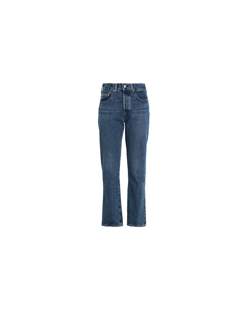Levi's 501® CROP DARK INDIGO - FLAT FINISH - HOSEN & RÖCKE - Jeanshosenauf YOOX.COM Blau