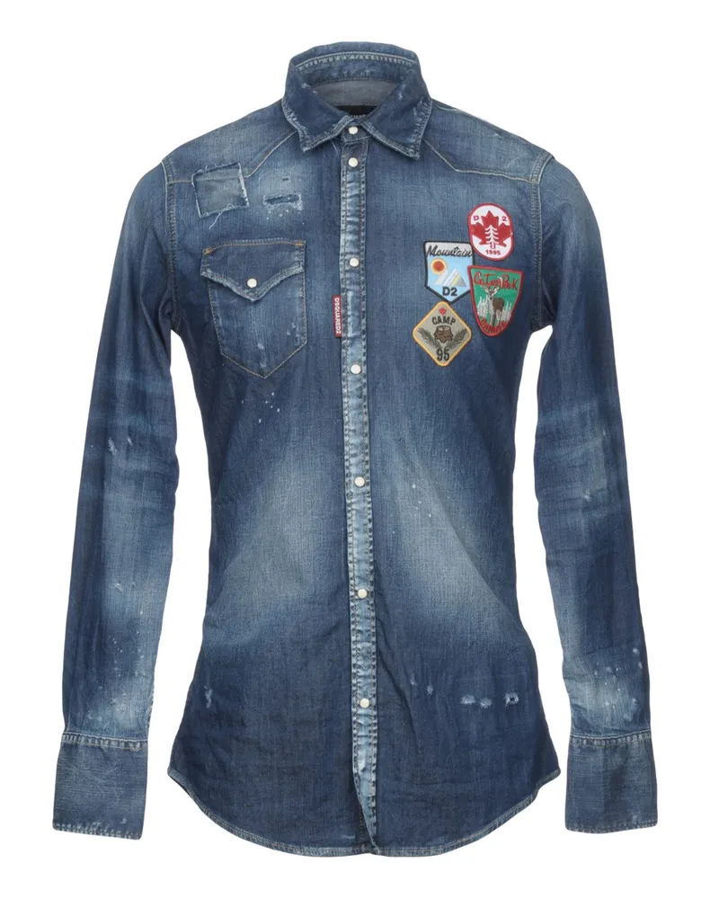 Dsquared2 Jeanshemd Blau