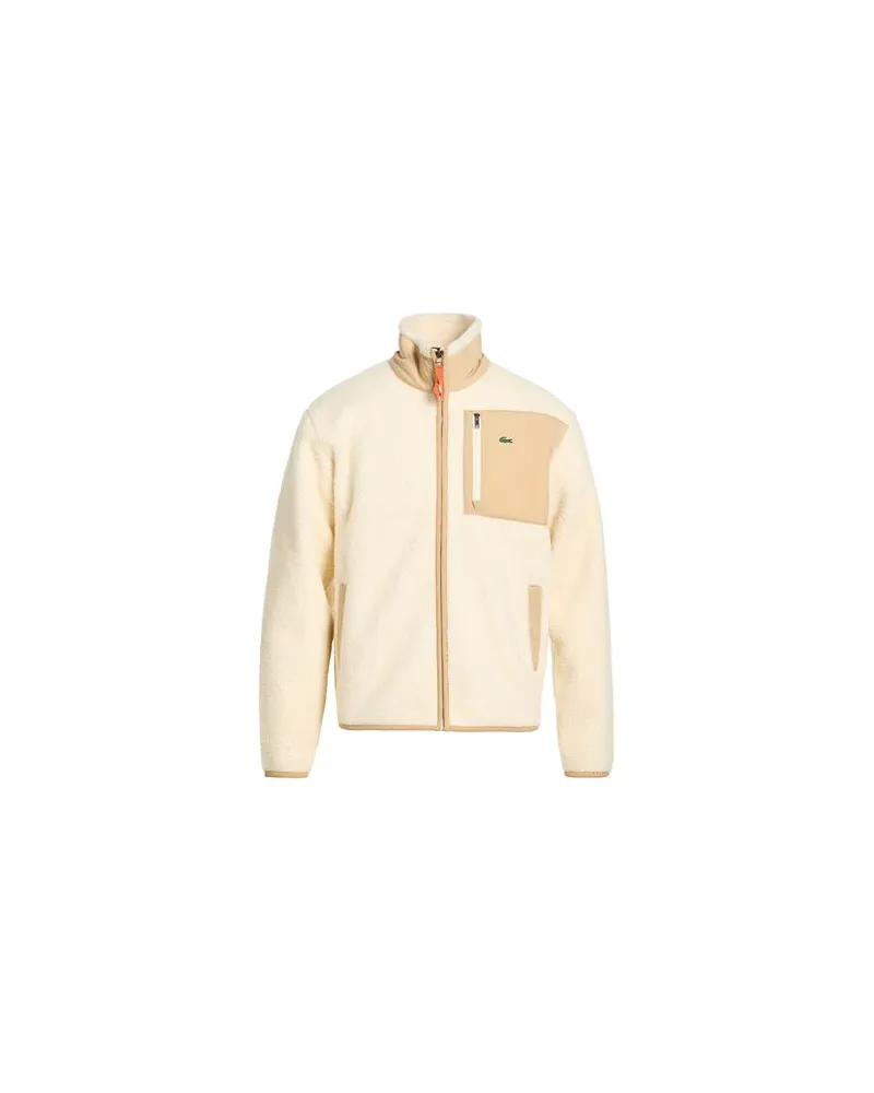 Lacoste JACKEN & MÄNTEL - Shearling- & Kunstfellauf YOOX.COM Cremeweiß