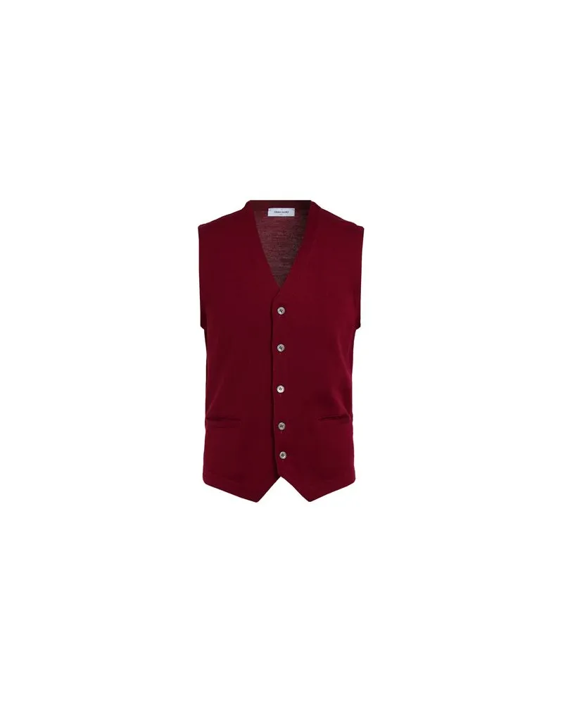 Gran Sasso EXTRAFINE MERINOS  - STRICKWAREN - Strickjackenauf YOOX.COM Ziegelrot