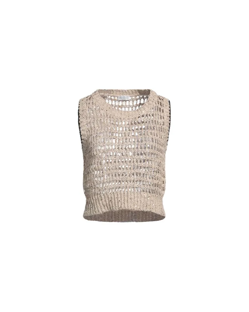 Brunello Cucinelli STRICKWAREN - Pulloverauf YOOX.COM Beige