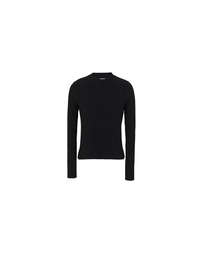 8 by Yoox KNIT CUT-OUT DETAIL CREWNECK SWEATER  - STRICKWAREN - Pulloverauf YOOX.COM Schwarz