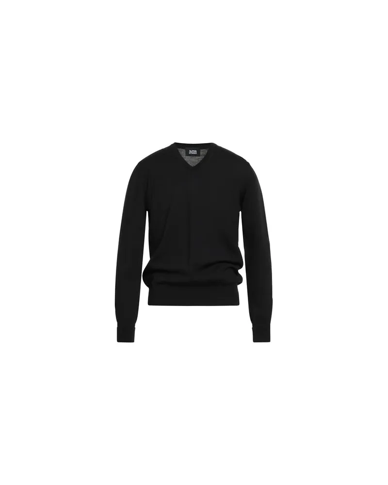 Alpha Studio STRICKWAREN - Pulloverauf YOOX.COM Schwarz
