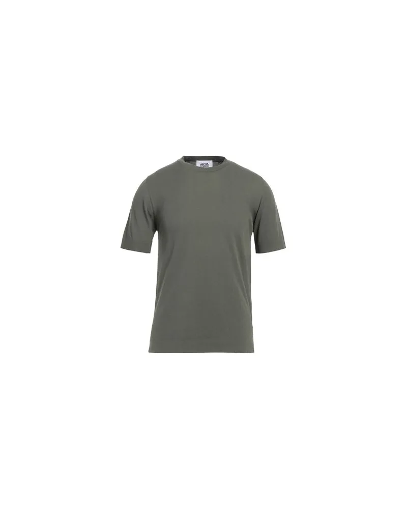 Alpha Studio STRICKWAREN - Pulloverauf YOOX.COM Militärgrün
