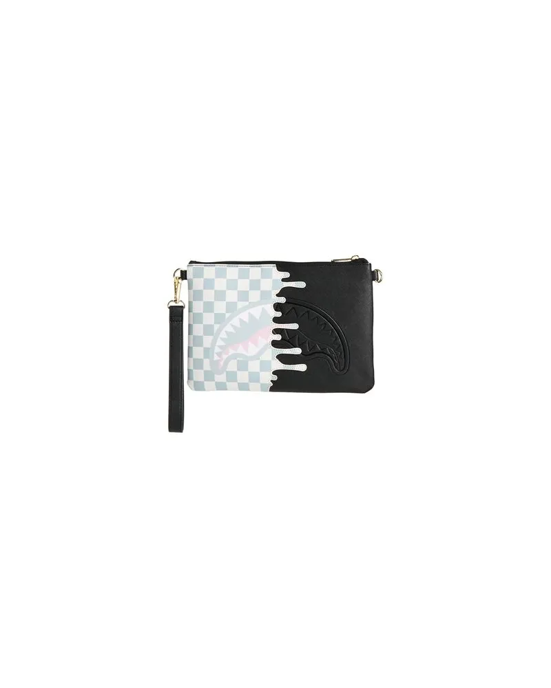 Sprayground CREAM CHECK UNFINISHED SHARK CROSSBODY POUCHETTE - TASCHEN - Handtaschenauf YOOX.COM Schwarz