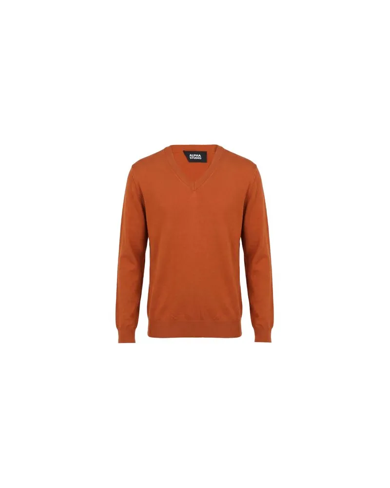Alpha Studio STRICKWAREN - Pulloverauf YOOX.COM Orange