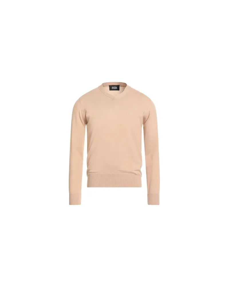 Alpha Studio STRICKWAREN - Pulloverauf YOOX.COM Beige