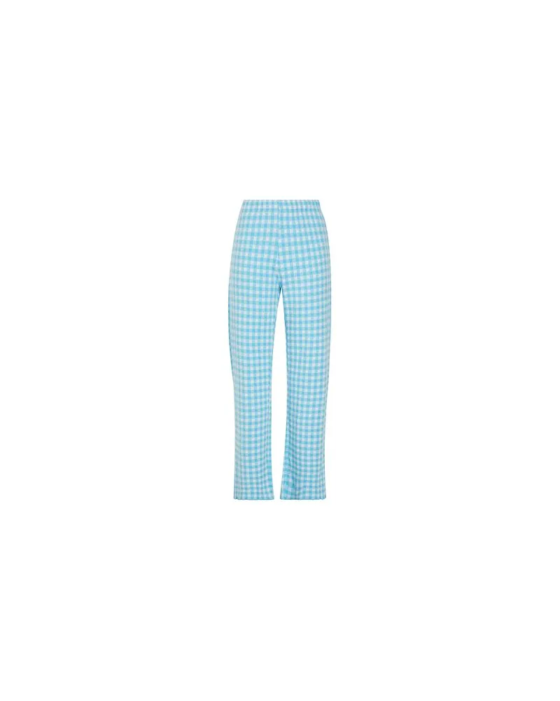 8 by Yoox COTTON-BLEND VICHY KNIT PANTS - HOSEN & RÖCKE - Hosenauf YOOX.COM Tūrkis