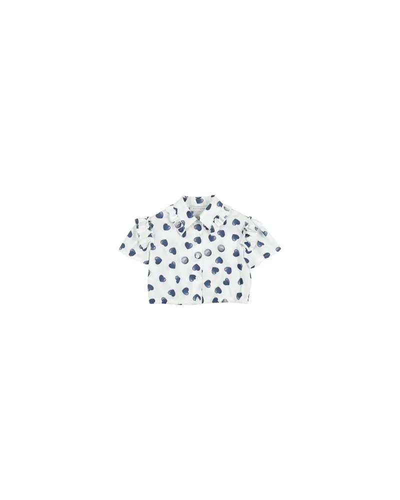 Monnalisa CAMICIA STAMPATA POPELINE - TOPS - Hemdenauf YOOX.COM Marineblau