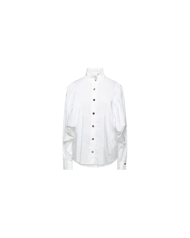 Elisabetta Franchi TOPS - Hemdenauf YOOX.COM Weiß