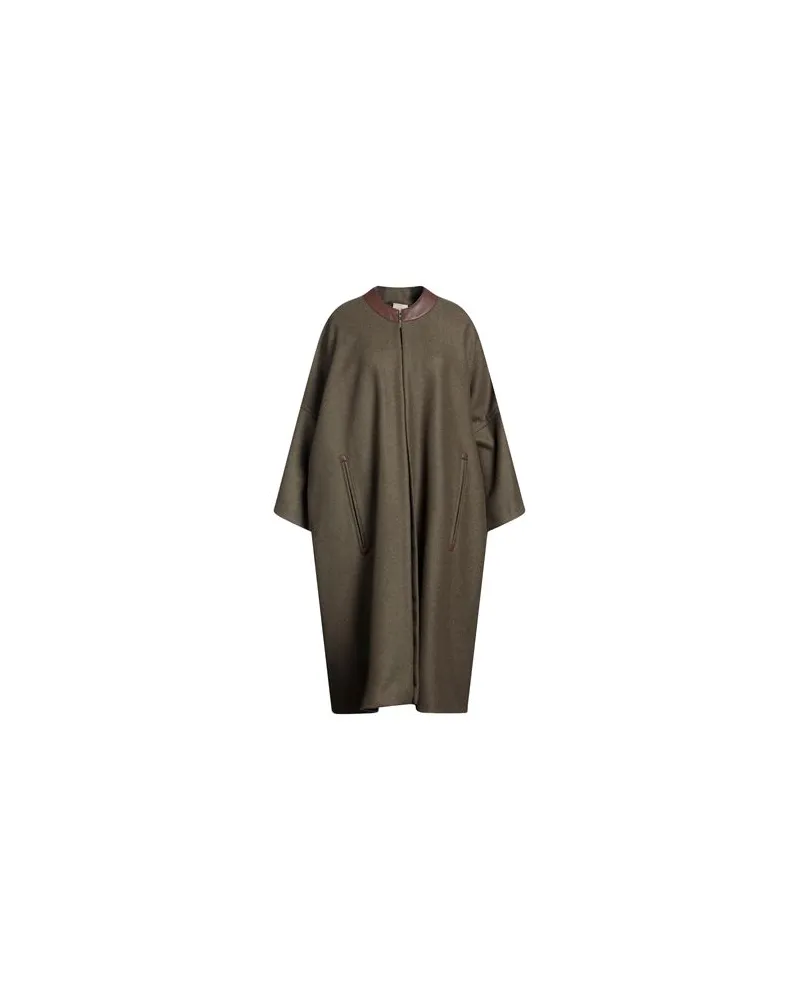 Semicouture JACKEN & MÄNTEL - Mäntelauf YOOX.COM Militärgrün