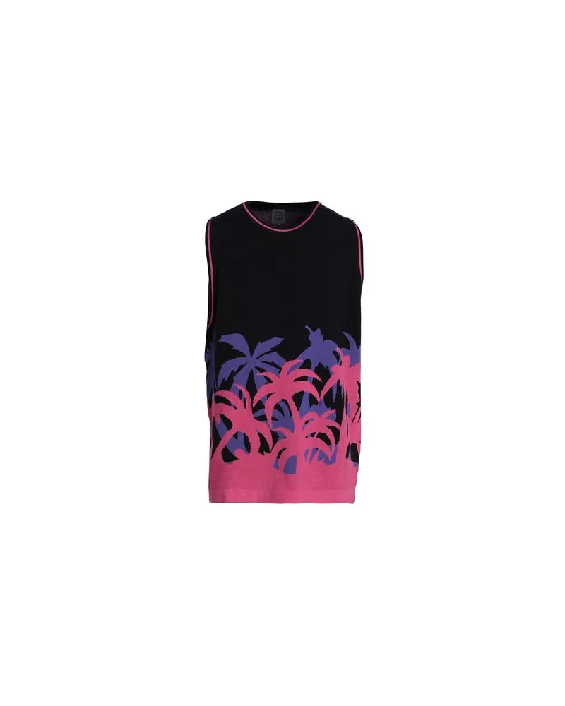 8 by Yoox MULTICOLOR COTTON JACQUARD SLEEVELESS SWEATER  - STRICKWAREN - Pulloverauf YOOX.COM Fuchsia