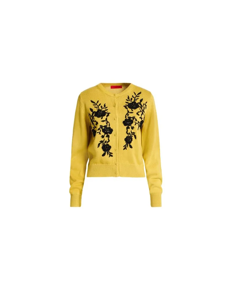 MAX&Co. MCOATTILA - STRICKWAREN - Strickjackenauf YOOX.COM Senf