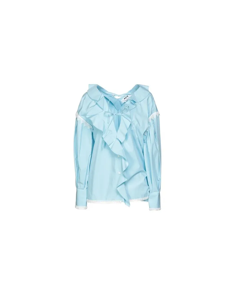 MSGM TOPS - Hemdenauf YOOX.COM Himmelblau