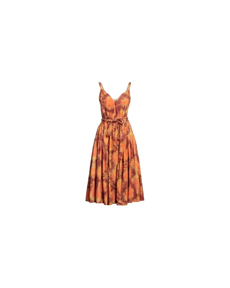 Ulla Johnson KLEIDER - Midi-Kleiderauf YOOX.COM Orange