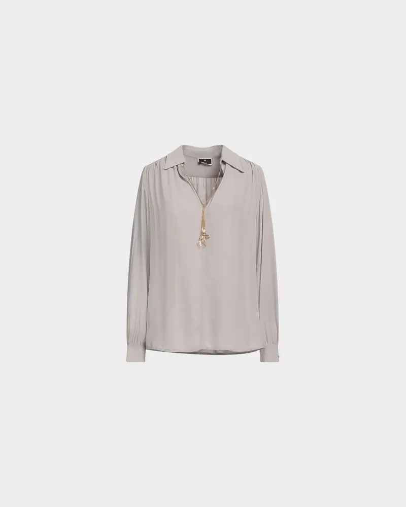 Elisabetta Franchi TOPS - Topsauf YOOX.COM Maulwurfsgrau
