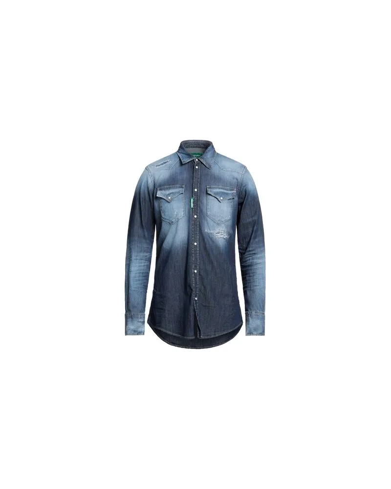 Dsquared2 TOPS - Jeanshemdenauf YOOX.COM Blau