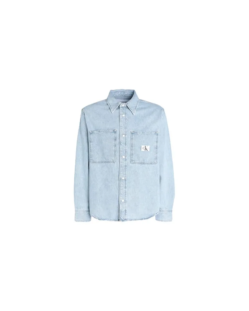 Calvin Klein TOPS - Jeanshemdenauf YOOX.COM Blau