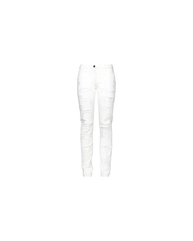 Elisabetta Franchi HOSEN & RÖCKE - Jeanshosenauf YOOX.COM Elfenbein