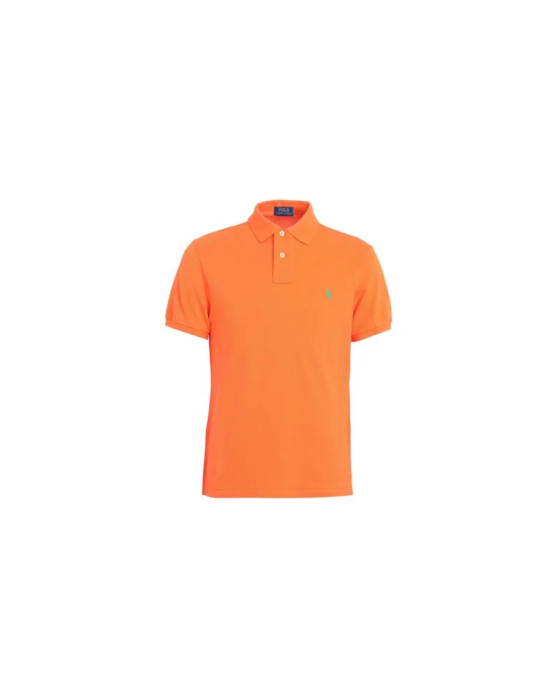 Ralph Lauren SLIM FIT MESH POLO SHIRT   - TOPS - Poloshirtsauf YOOX.COM Orange