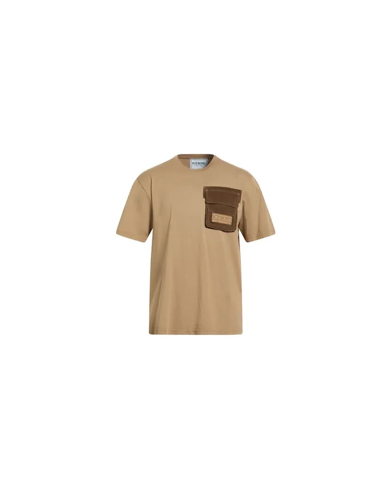 Iceberg T-SHIRT JERSEY - TOPS - T-shirtsauf YOOX.COM Khaki