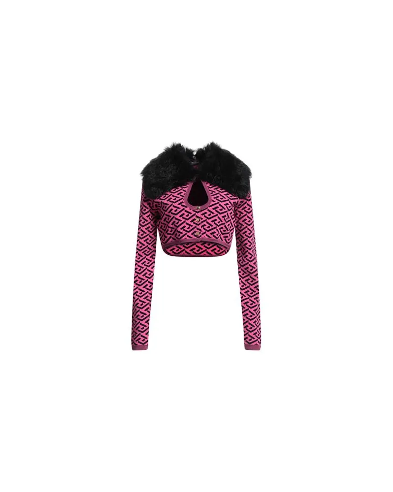 Versace STRICKWAREN - Strickjackenauf YOOX.COM Fuchsia