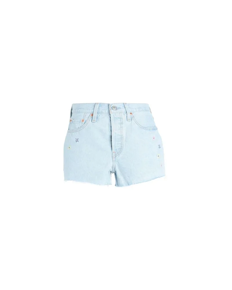 Levi's 501® ORIGINAL SHORT LIGHT INDIGO - WORN IN  - HOSEN & RÖCKE - Jeansshortsauf YOOX.COM Blau
