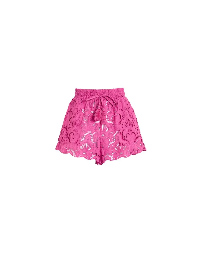 FARM Rio PINK SEASHELL EYELET SHORT  - HOSEN & RÖCKE - Shorts & Bermudashortsauf YOOX.COM Fuchsia